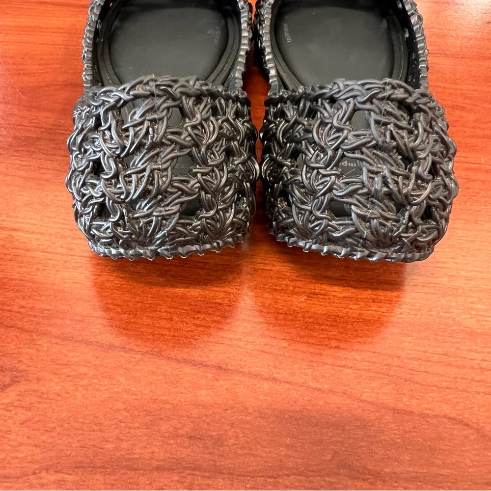 Mel by Melissa & Campana Girls Zig Zag black Copper Jelly Ballet Size 1 (U.S.) - Picture 11 of 15